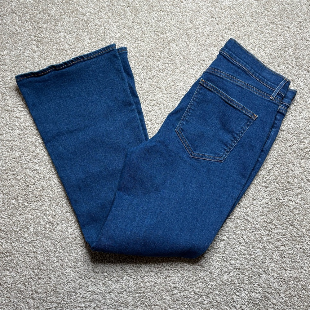 Veronica Beard Dark Blue Wide Leg Jeans